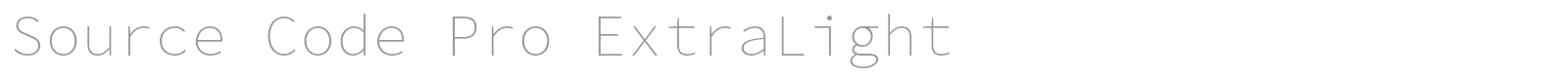 Source Code Pro ExtraLight font preview